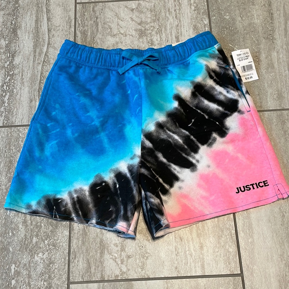 Justice/bike short/Large/(12-14)/Midi/Tie dyed blue/black/pink/for girls